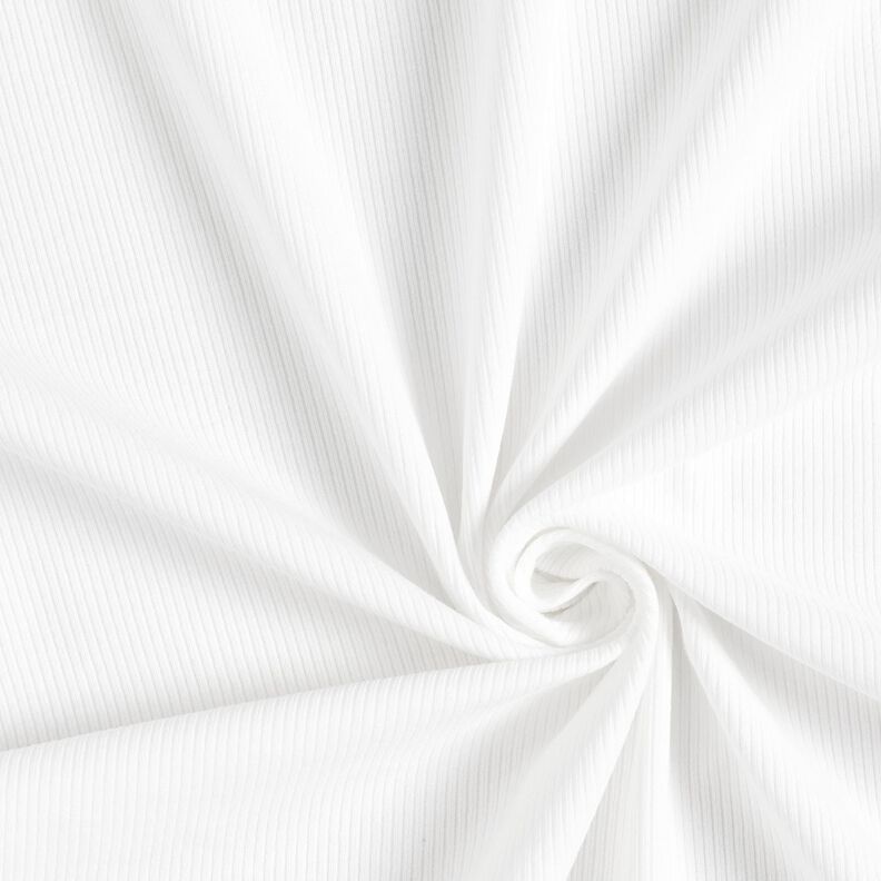 Rib-jersey fin 2-1-1-1 rib &ndash; hvid,  image number 1