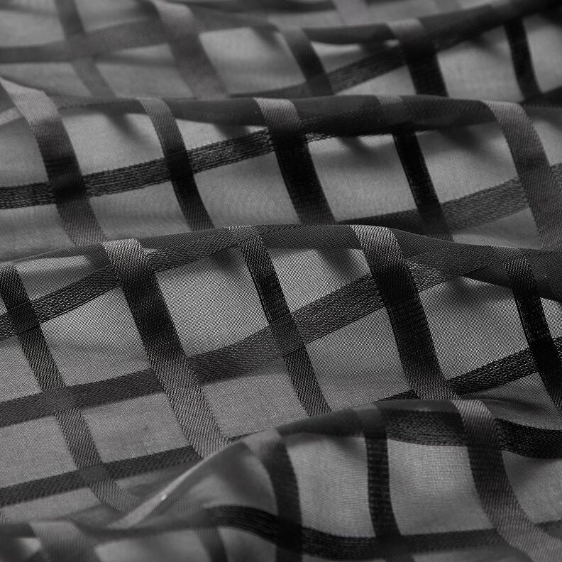 Chiffon vinduestern – sort,  image number 2