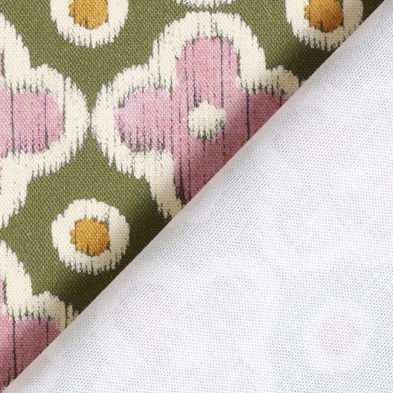 Dekorationsstof Canvas broderi-look – pinje/lys gammelrosa,  image number 4