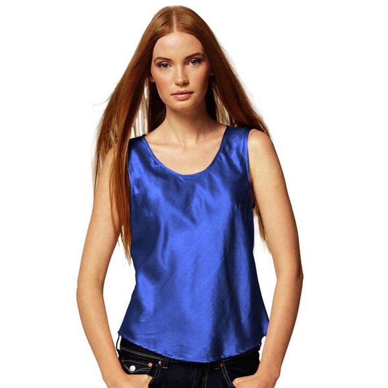Stretch Satin – kongeblå,  image number 4