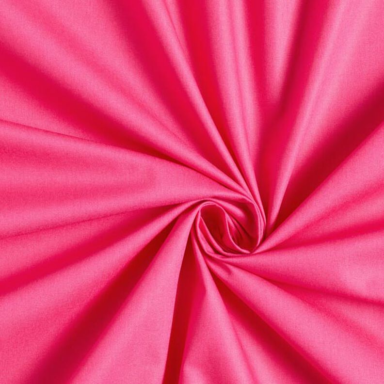 Bomuldspoplin Ensfarvet – intens pink,  image number 1