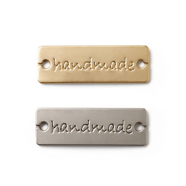 Pins "handmade" [ 3 x 1 cm ] | Prym – sølv metallisk/guld,  image number 1