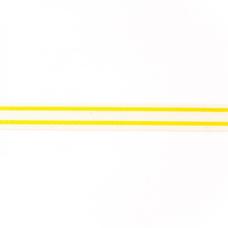 Vævet bånd Bomuld Striber – gul,  image number 1