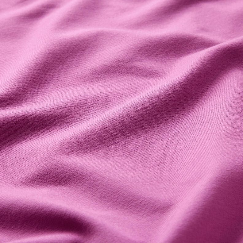 Let French Terry ensfarvet – rødlilla,  image number 4