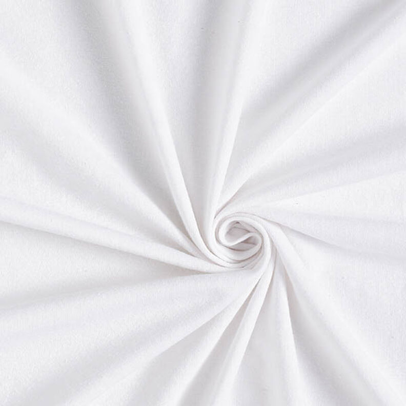 Jersey bomulds-hør-miks ensfarvet – hvid,  image number 1