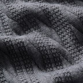 Strik Cloqué fletmønster – natblå, 