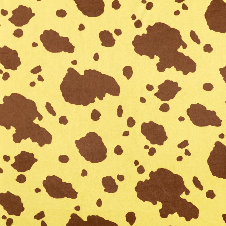 kunstpels med girafm&oslash;nster &ndash; solgul/brun,  image number 1