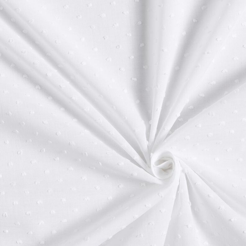 Bomuldsbatist Dobby – hvid,  image number 1