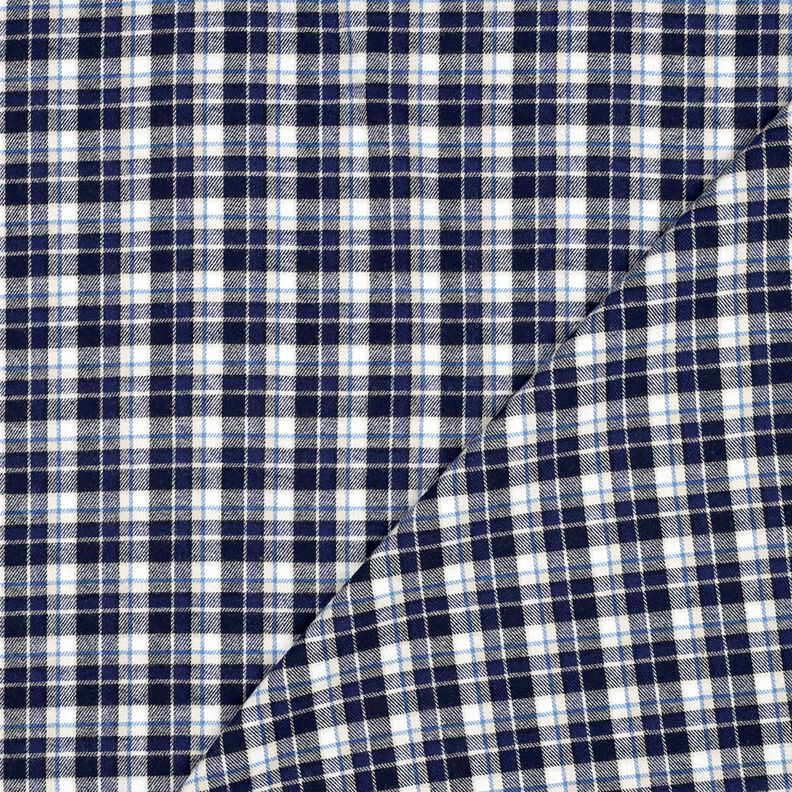 Bomuldsflonel små tern – marineblå/uldhvid,  image number 3