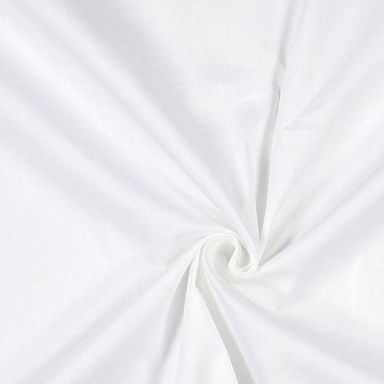 Poplin stof Stretch – hvid,  image number 1