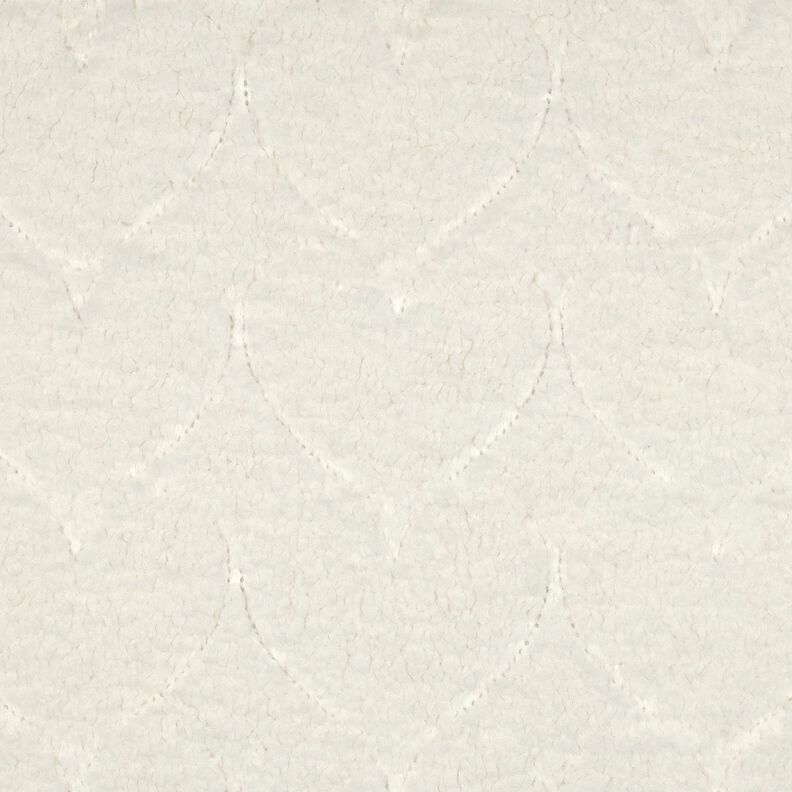 Kunstpels hjertemønster | Poppy Fabrics – uldhvid,  image number 1