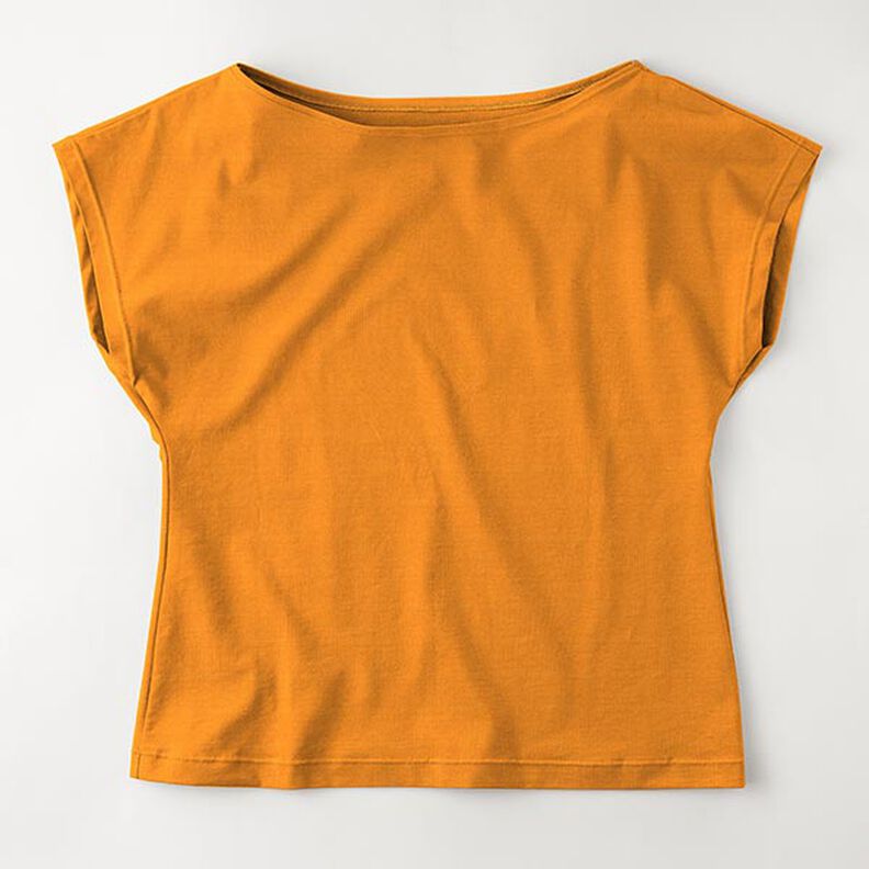 Bomuldsjersey Medium ensfarvet – orange,  image number 8