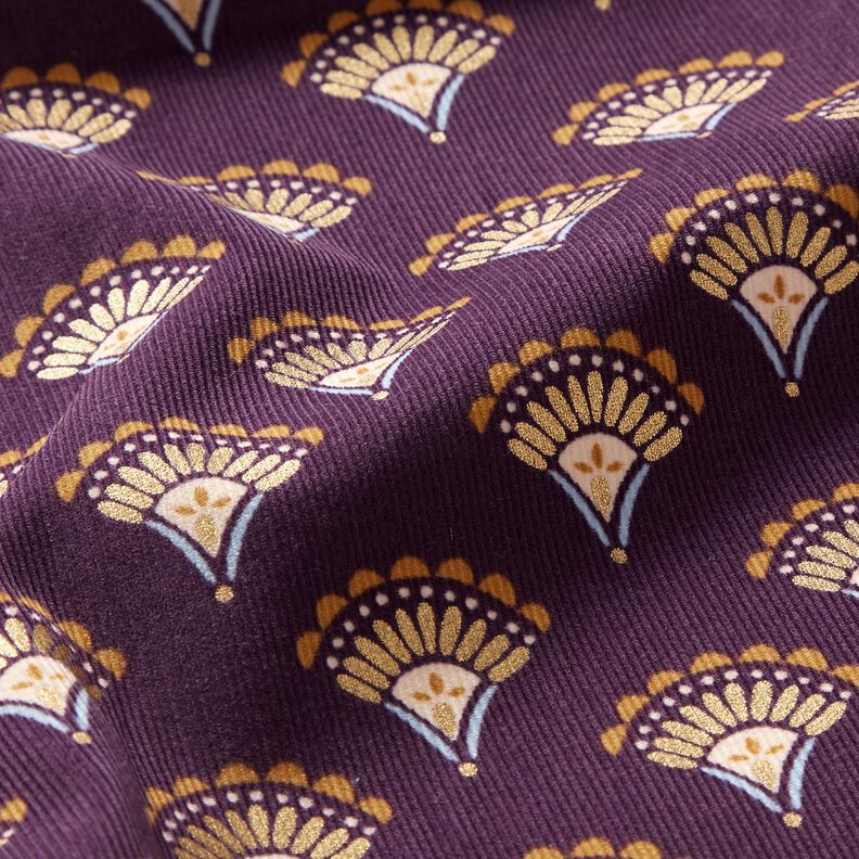 Babyfløjl Glittervifter – aubergine,  image number 2