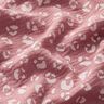 Musselin/Dobbelt-Crincle stof stort leomønster – mørk gammelrosa/hvid,  thumbnail number 2