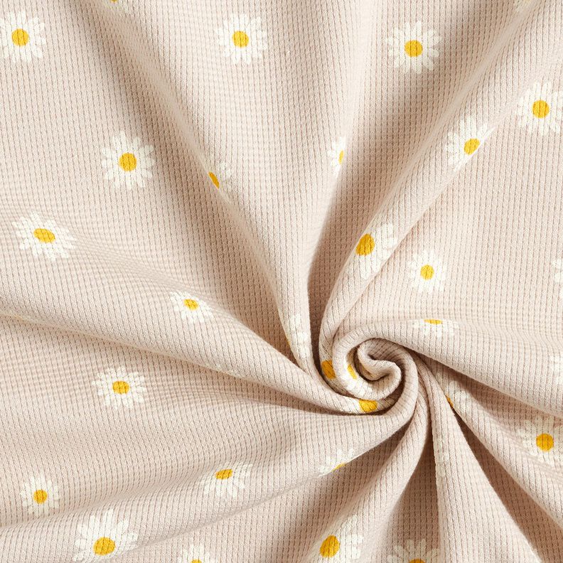 Vaflet jersey margueritter – natur,  image number 3