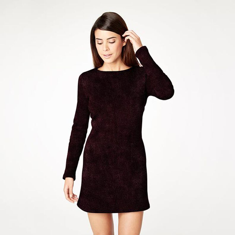 Strækfløjl Nicki – aubergine,  image number 4