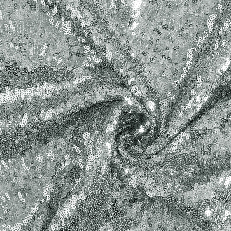 Mikropailletstof ensfarvet – sølv,  image number 4