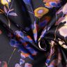Viskosestof cupro akvarelblomster – sort/blålilla,  thumbnail number 3