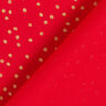 Bomuldsstof Poplin fine prikker – rød/guld,  thumbnail number 4