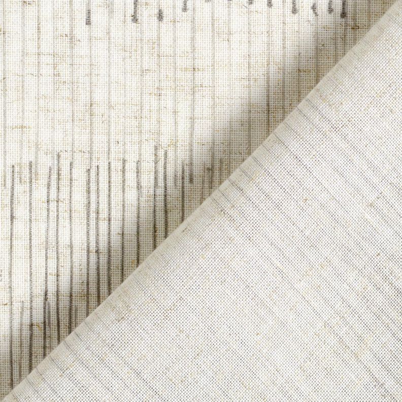 Gardinstof h&oslash;r-miks uregelm&aelig;ssige striber  &ndash; gr&aring;/natur,  image number 4