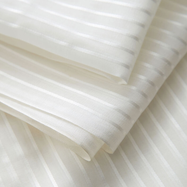 Voile silkemiks satin-striber – hvid,  image number 4
