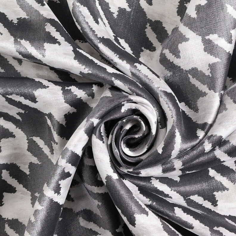 Viskose-miks metallic-glans hanefjeds – sort/hvid,  image number 4