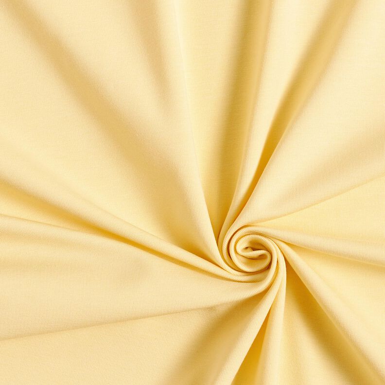 Bomuldsjersey Medium ensfarvet – vaniljegul,  image number 1