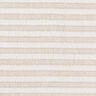 Bomuldsstof gitterstruktur striber på tværs – beige/hvid,  thumbnail number 1