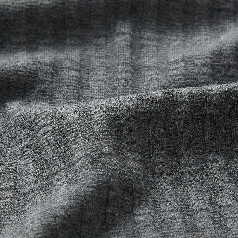 Rib-jersey strikkemønster – mørkegrå,  image number 2