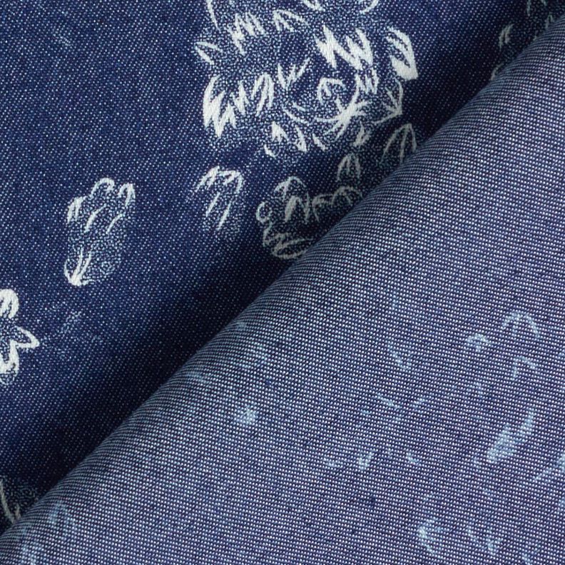 Chambray små roser – marineblå/uldhvid,  image number 4