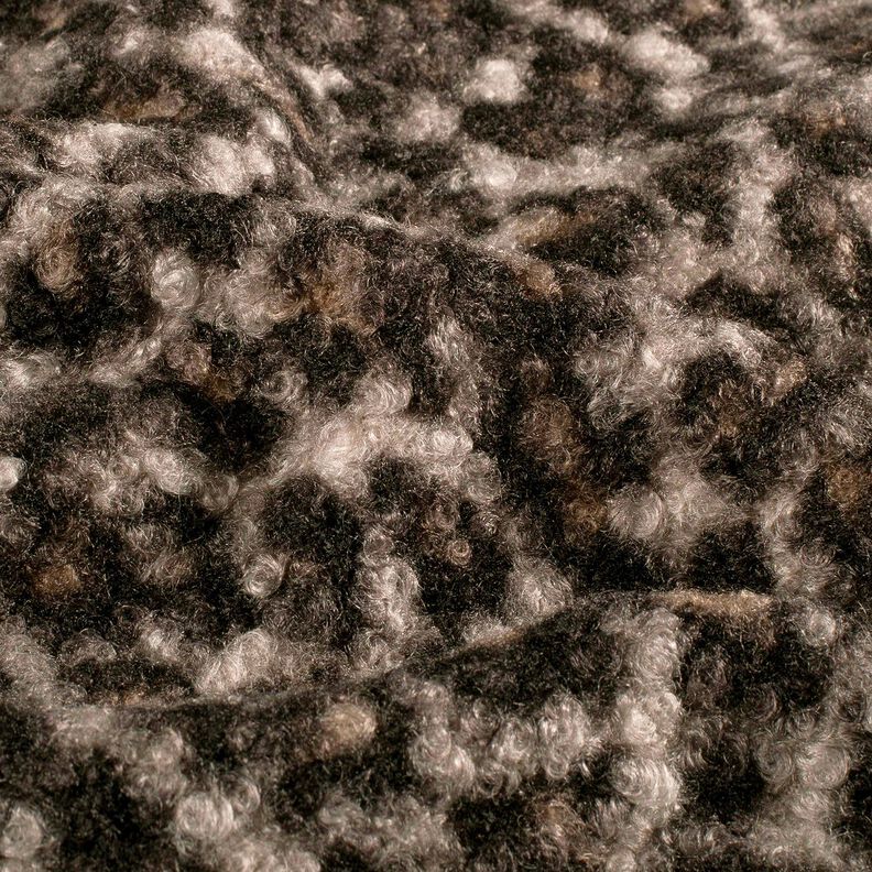strick-Bouclé leopard – sort/råbrun,  image number 2