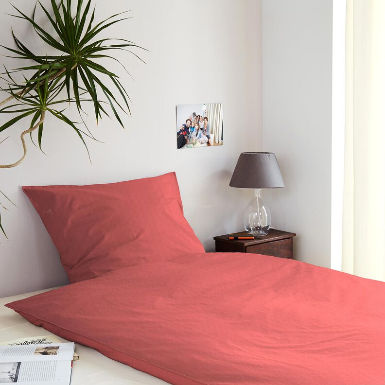 Bomuldssatin Ensfarvet – hummerfarvet,  image number 7