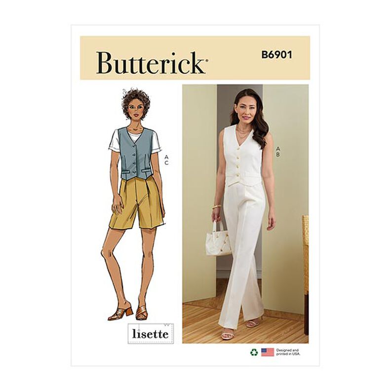 Vest / bukser / Shorts | Butterick 6901 | 42-50,  image number 1