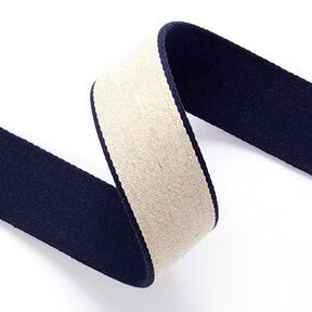Bæltebånd  [ 3,5 cm ] – marineblå/beige, 