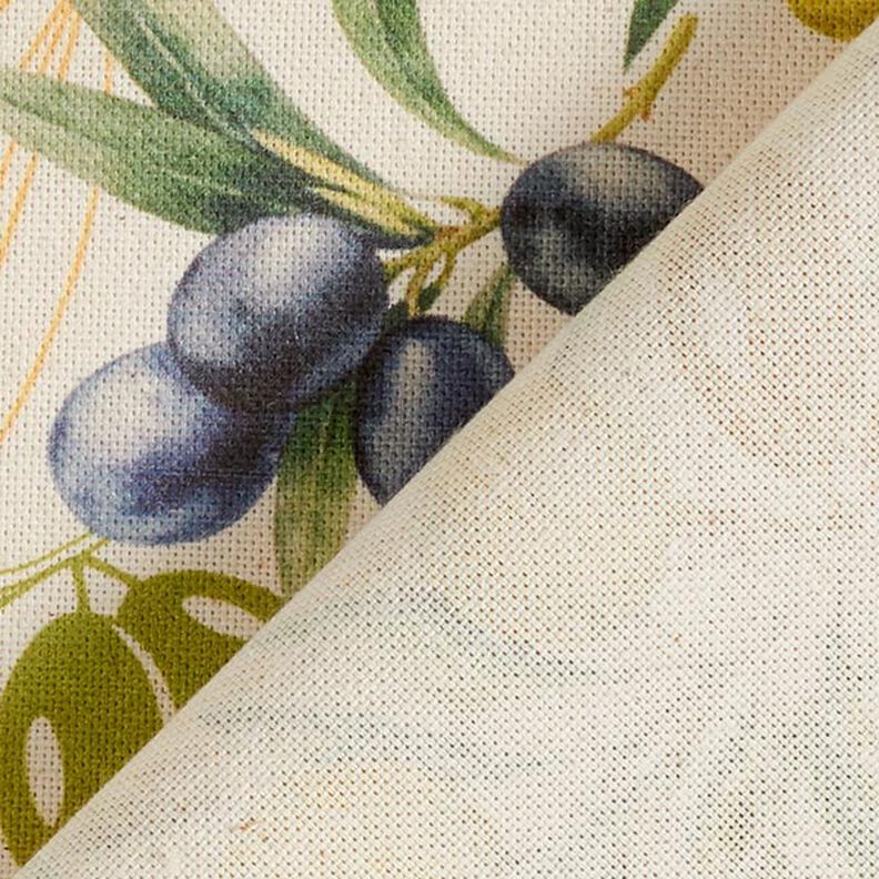 Dekorationsstof halvpanama olivengrene genanvendt – lysebeige,  image number 4