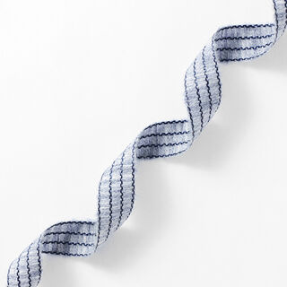 Vævet bånd Melange Striber [27 mm] – blågrå/sort, 