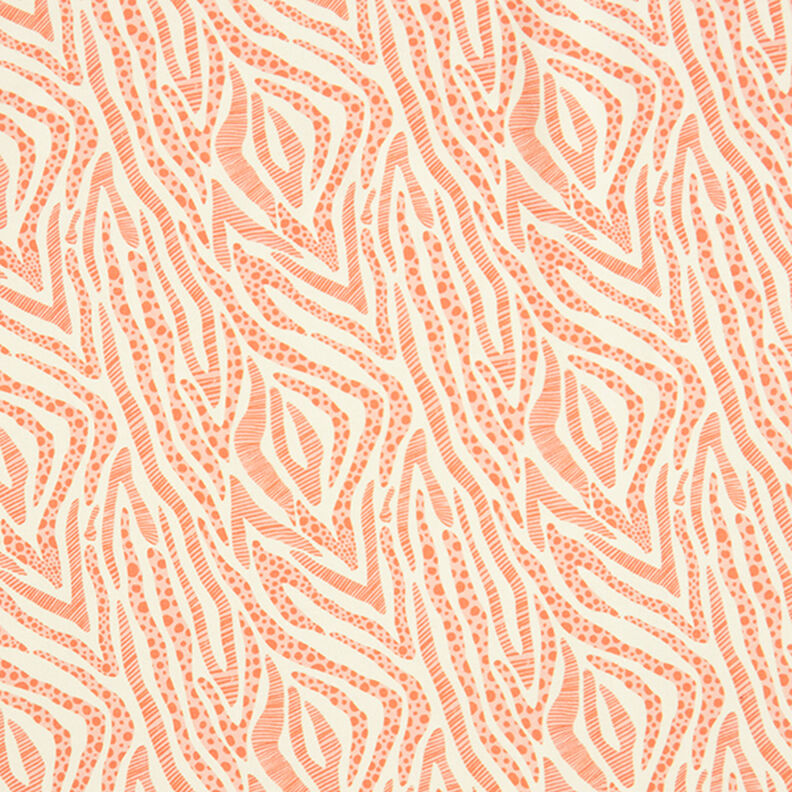GOTS French Terry Sommersweat Zebra | Tula – lysebeige/orange,  image number 1