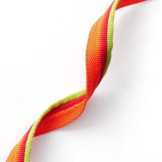 Paspelbånd Trio [ 15 mm ] – lysegrøn/orange, 