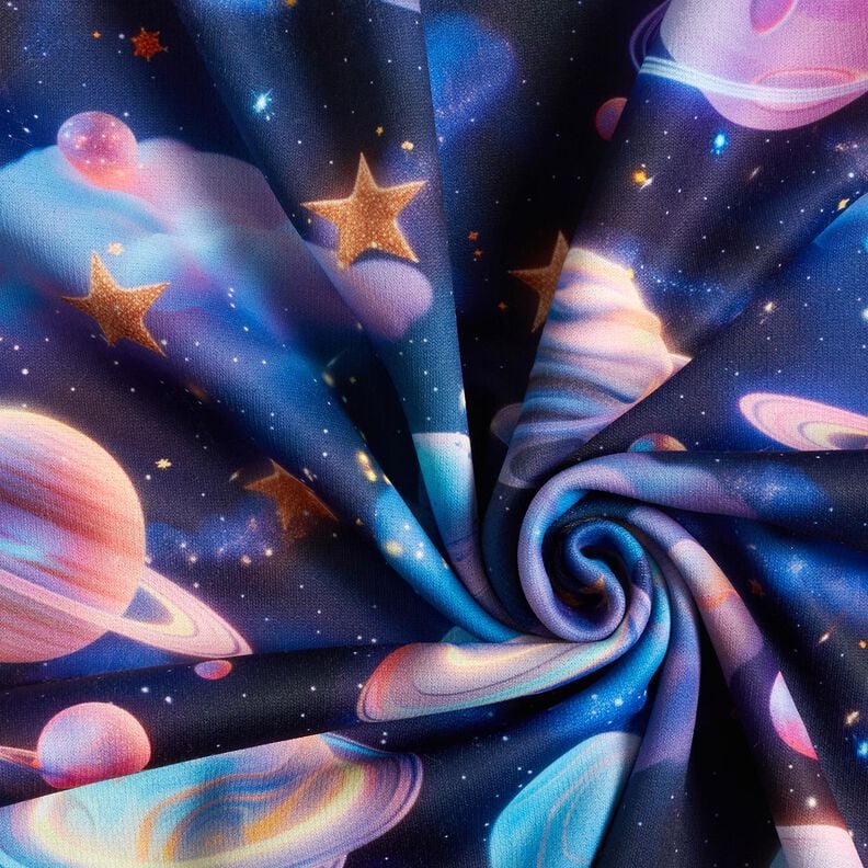 Alpefleece planeter Digitaltryk – marineblå,  image number 3