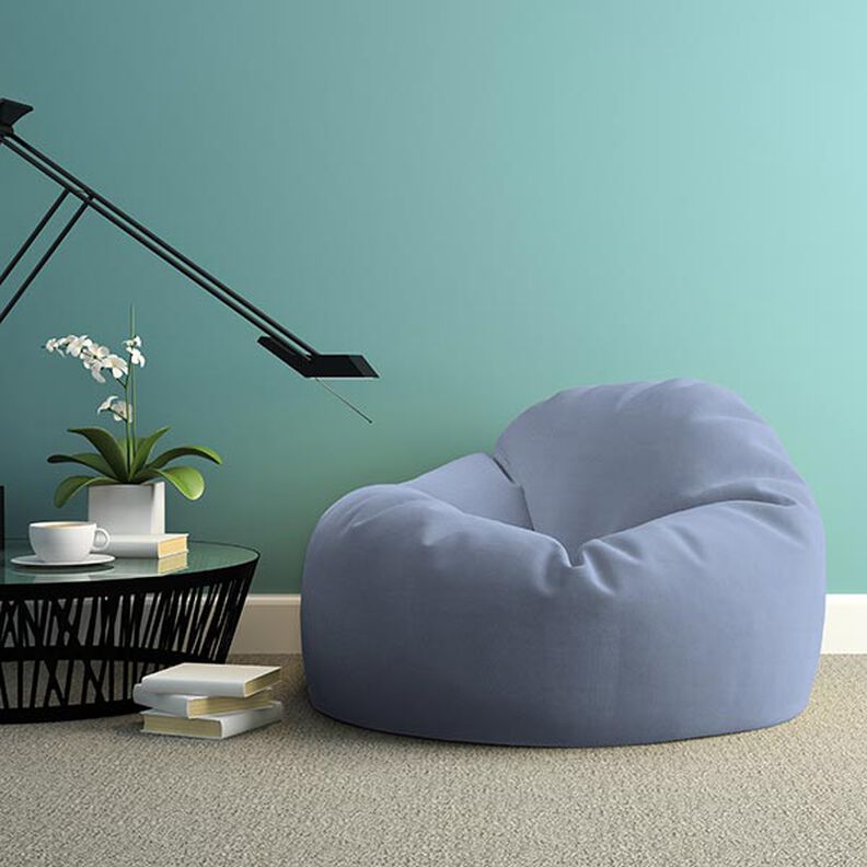 Outdoor stof Panama Ensfarvet – blå,  image number 5