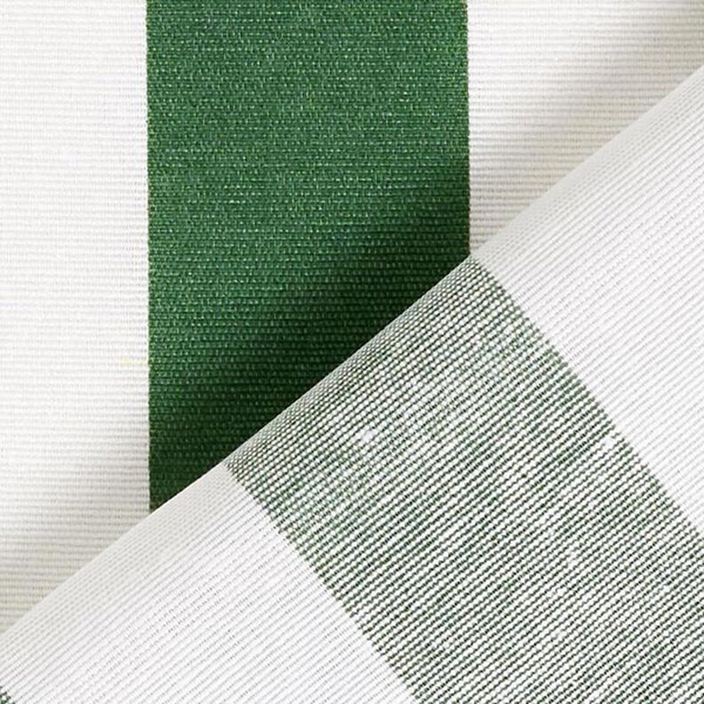 Dekorationsstof Canvas Striber – grøn/hvid,  image number 4