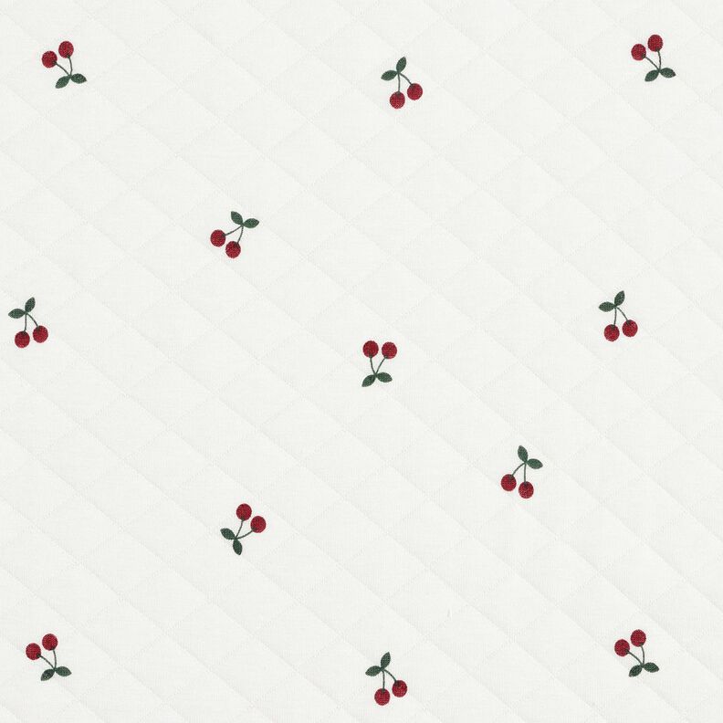 Doubleface Jersey kirsebær – elfenben,  image number 1