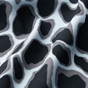 Viskosestof leomønster – lyseblå/sort, 