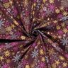 Bomuldsstof Poplin stjerneblanding – bordeaux/guld,  thumbnail number 3