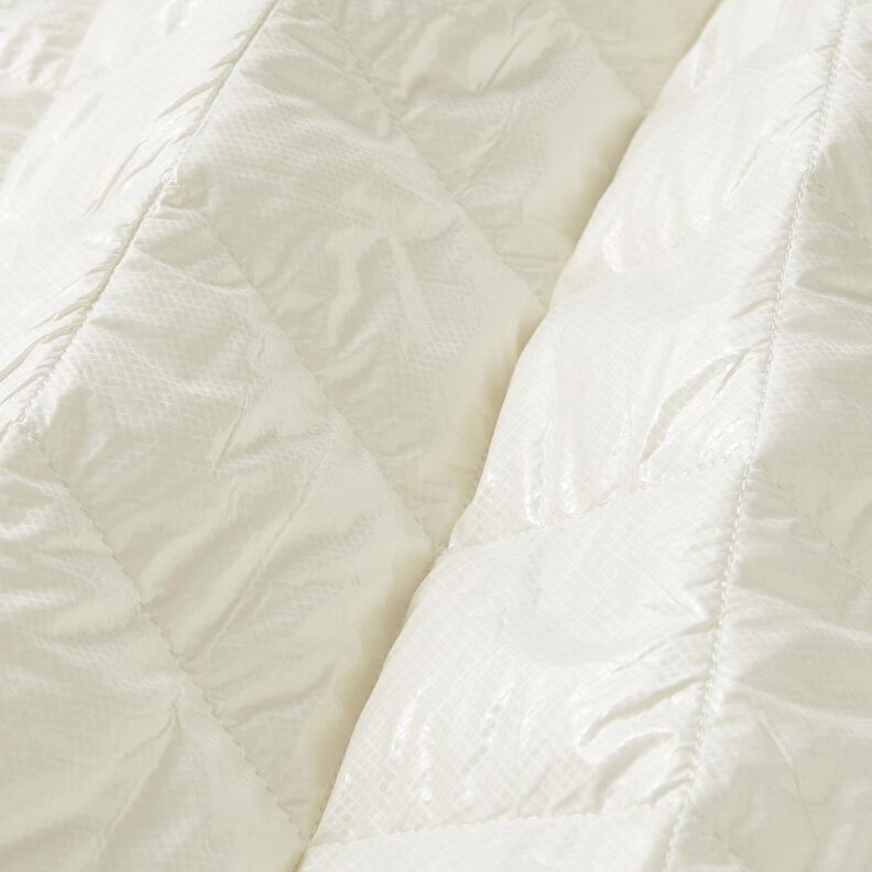 Quiltstof let glans romber – elfenben,  image number 2