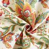 Dekorationsstof kanvas orientalske blomsterornamenter 280 cm – natur/grøn,  thumbnail number 3