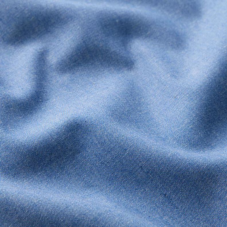 Bomuld-chambray denimlook – blå,  image number 2