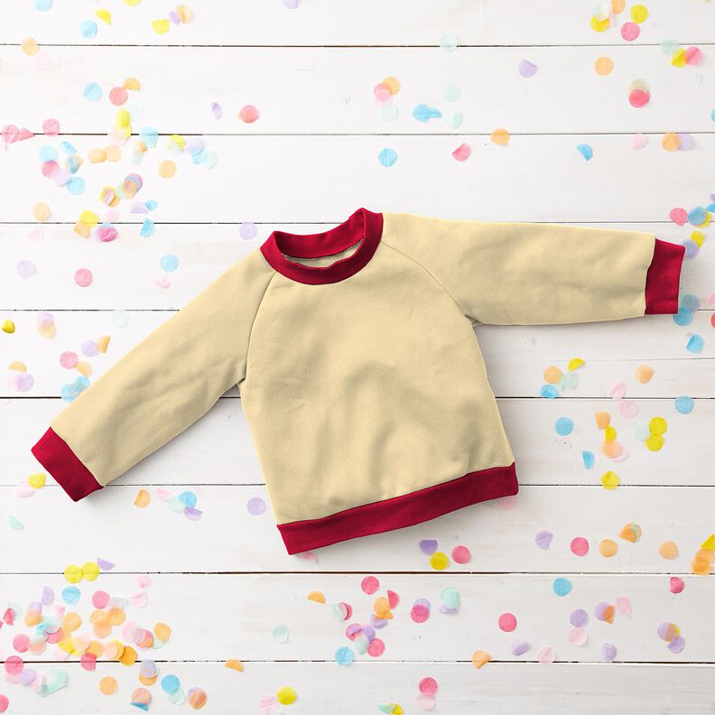 Let bomuldssweat ensfarvet – vaniljegul,  image number 11