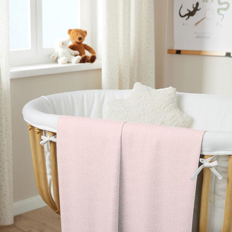 Bomuldsstof Cretonne uregelmæssige prikker – rosé,  image number 6