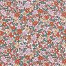 Bomuldsstof Cretonne små retroblomster – hvid/rosa,  thumbnail number 1